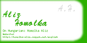 aliz homolka business card